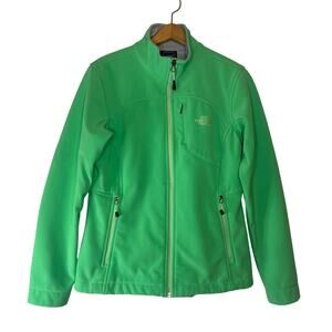 The North Face Womens L Apex Bionic Softshell Hiking Jacket Surreal Green Medium